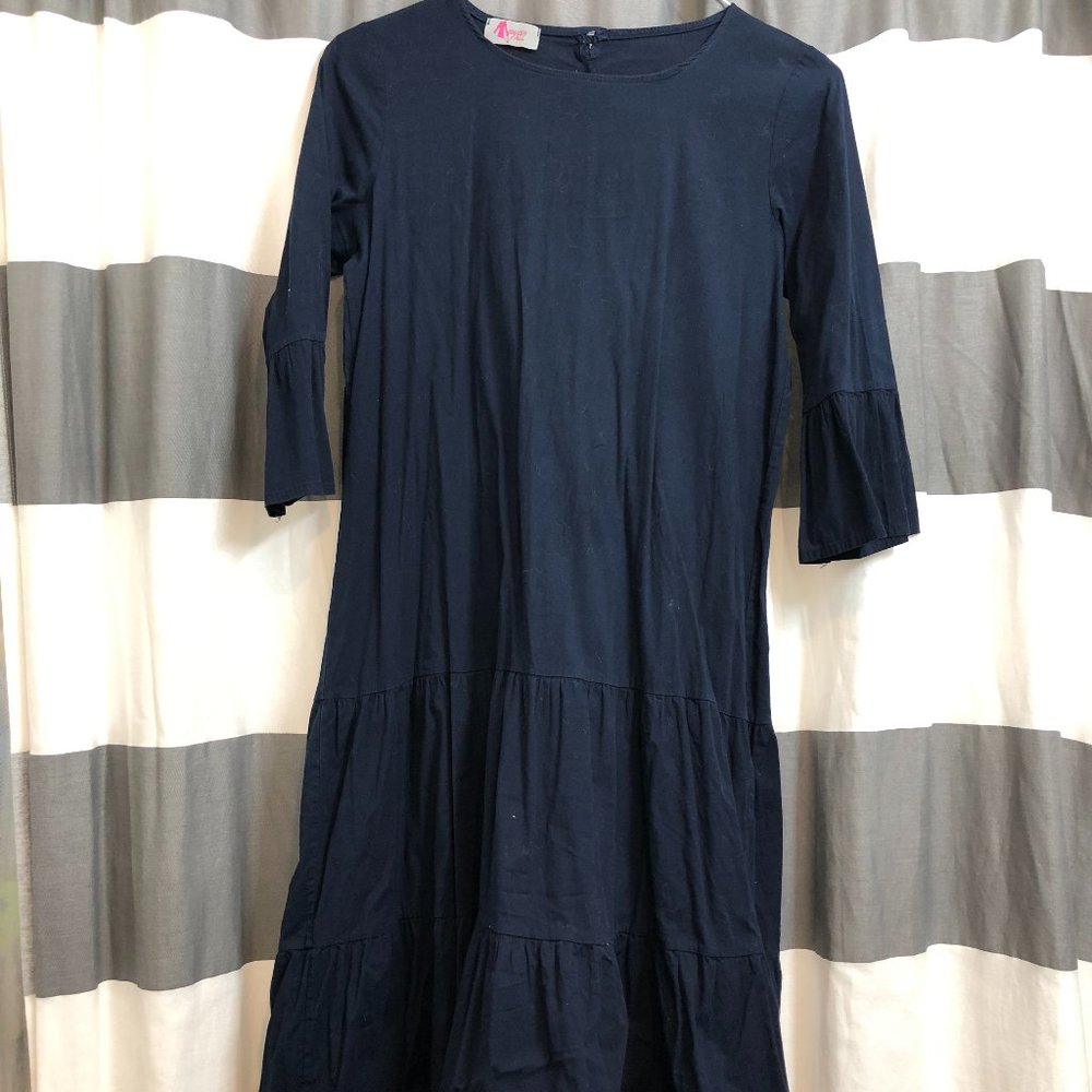 Mayas Place Navy Midi Dress